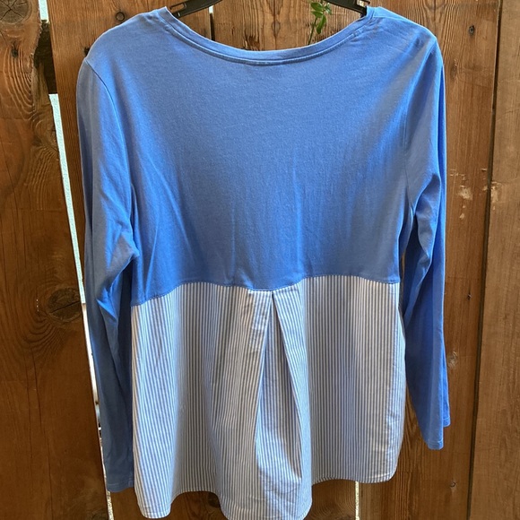 J.Jill blue long sleeve T-shirt - Picture 3 of 3